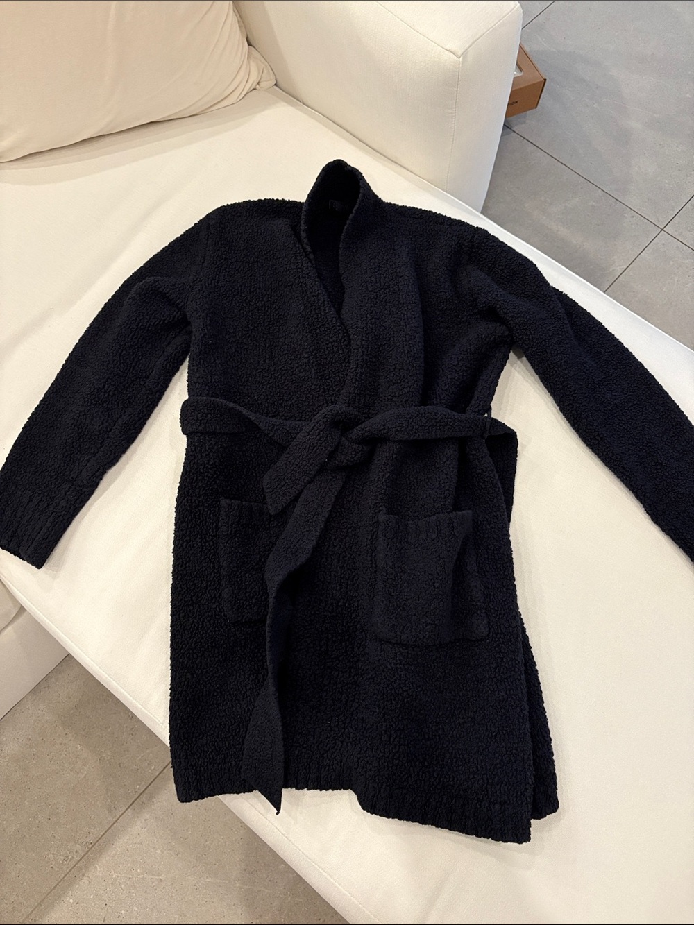 SKIMS Cozy robe in black